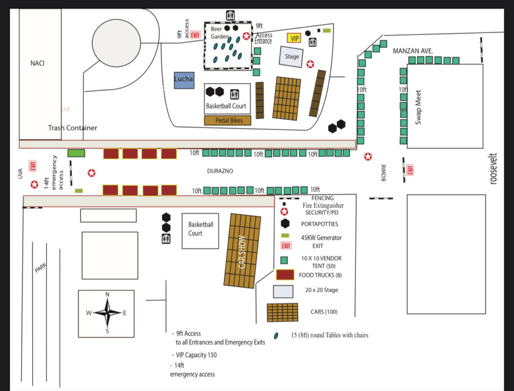 Rockabilly Riot 2024 map of event